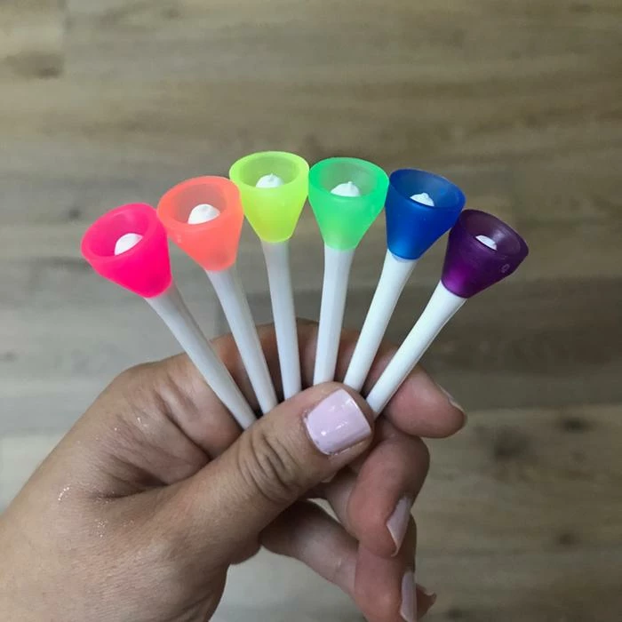 Simarki UNBREAKABLE Plastic White Neon Tees 2-9/10" (30 Pack) - Image 8