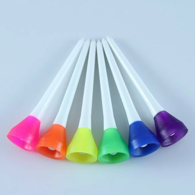 Simarki UNBREAKABLE Plastic White Neon Tees 2-9/10" (30 Pack)