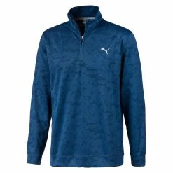 PUMA Golf Puma ALTERKNIT Digi Camo Mens Golf 1/4 Zip