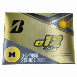 Bridgestone E12 SOFT University Of Michigan Golf Balls - Dozen