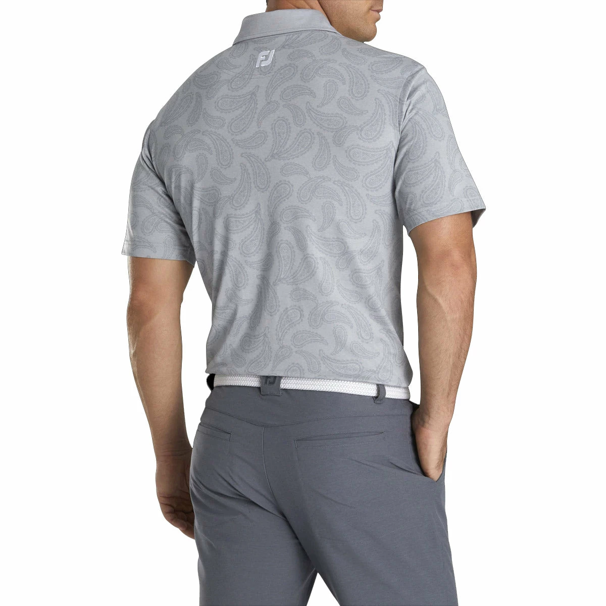 FootJoy Pique Tonal Paisley Mens Golf Polo - Image 2