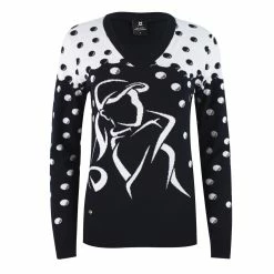 Daily Sports Aim Navy Womens V-Neck Golf Sweater