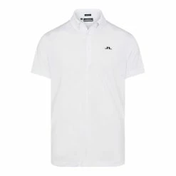 J.Lindeberg J. Lindeberg Ron Regular Fit White Mens Golf Polo
