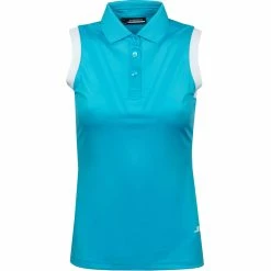 J.Lindeberg J. Lindeberg Lucie Beach Blue Womens Sleeveless Golf Polo
