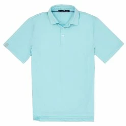 Polo Ralph Lauren RLX Ralph Lauren Solid Airflow Jersey Soft Aqua Mens Golf Polo
