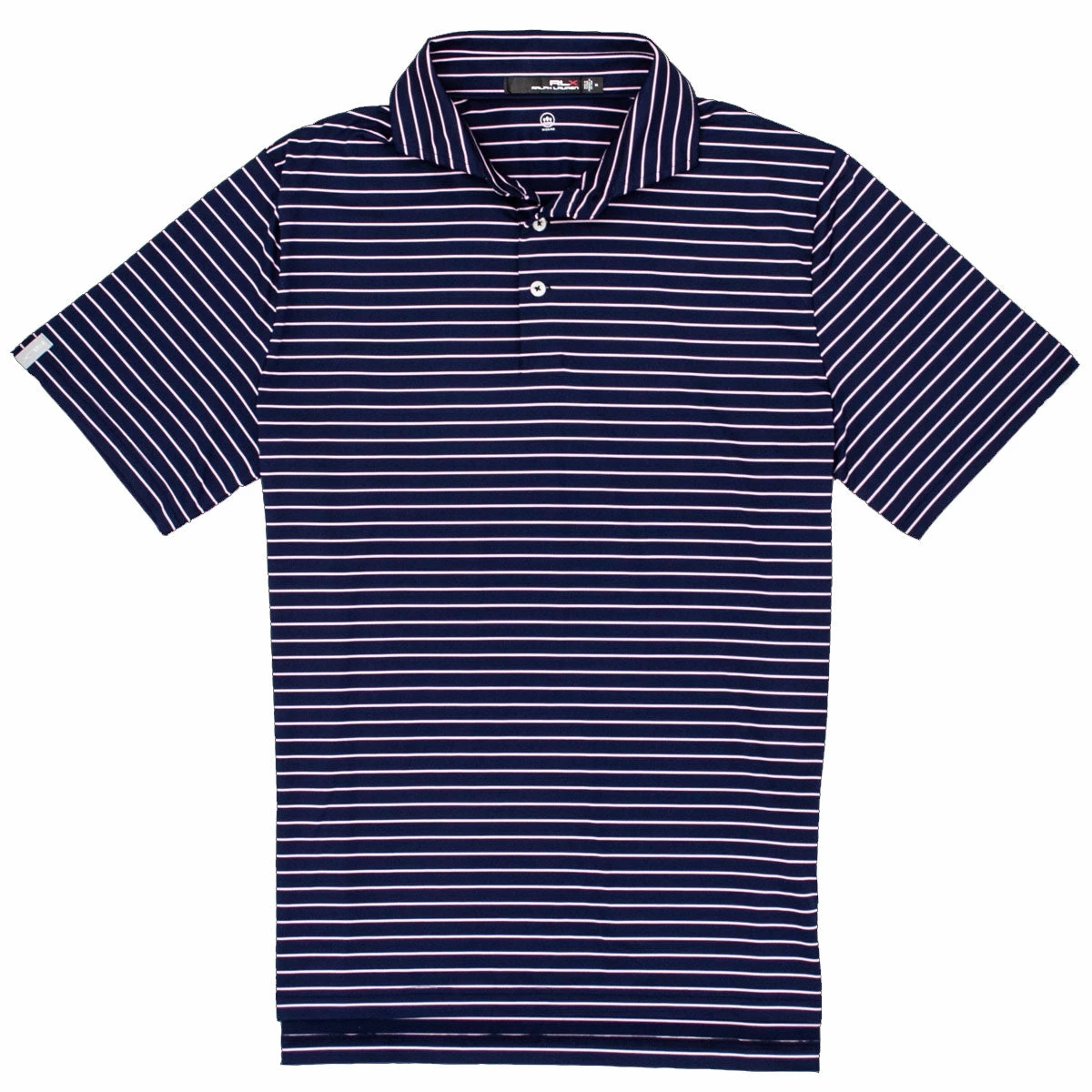 Polo Ralph Lauren RLX Ralph Lauren Featherweight Airflow French Navy-Carmel Pink Mens Golf Polo