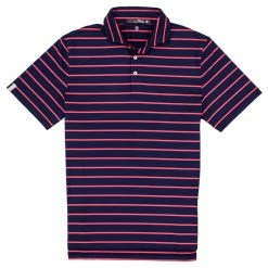 Polo Ralph Lauren RLX Ralph Lauren Featherweight Airflow French Navy-Sunset Red Mens Golf Polo