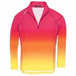 Polo Ralph Lauren RLX Ralph Lauren Printed Airflow Jersey Sunset Ombre Womens Golf 1/4 Zip