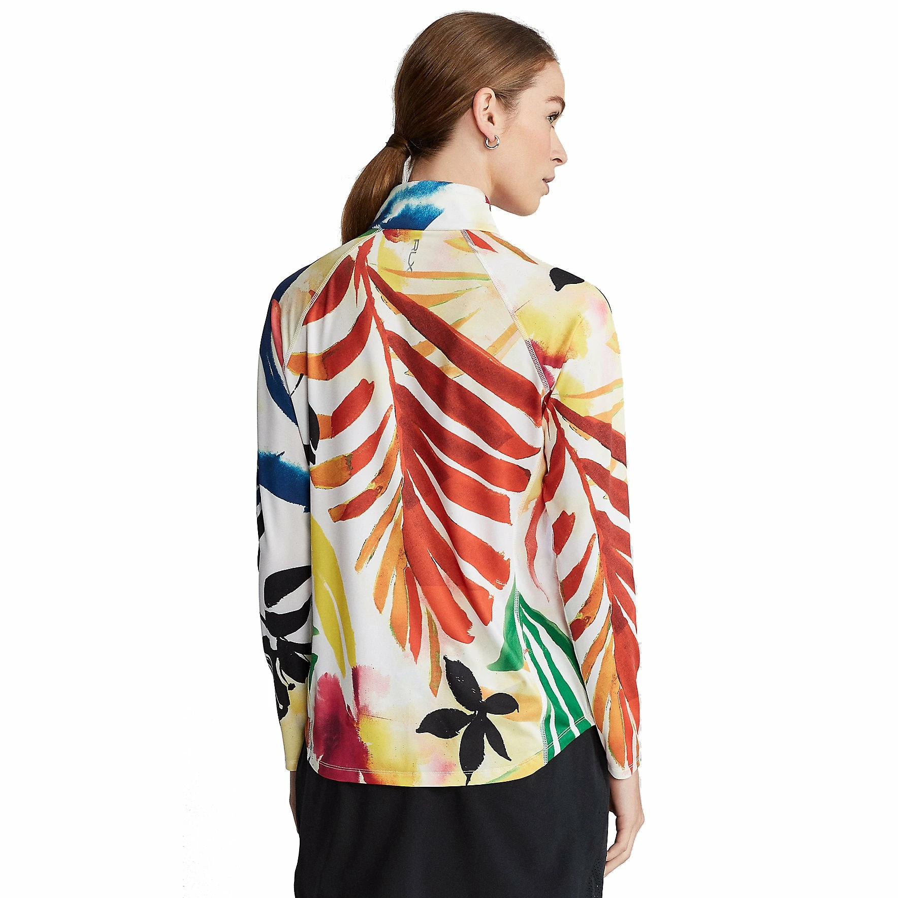 Polo Ralph Lauren RLX Ralph Lauren Printed Airflow Jersey Abstract Palms Womens Golf 1/4 Zip - Image 2
