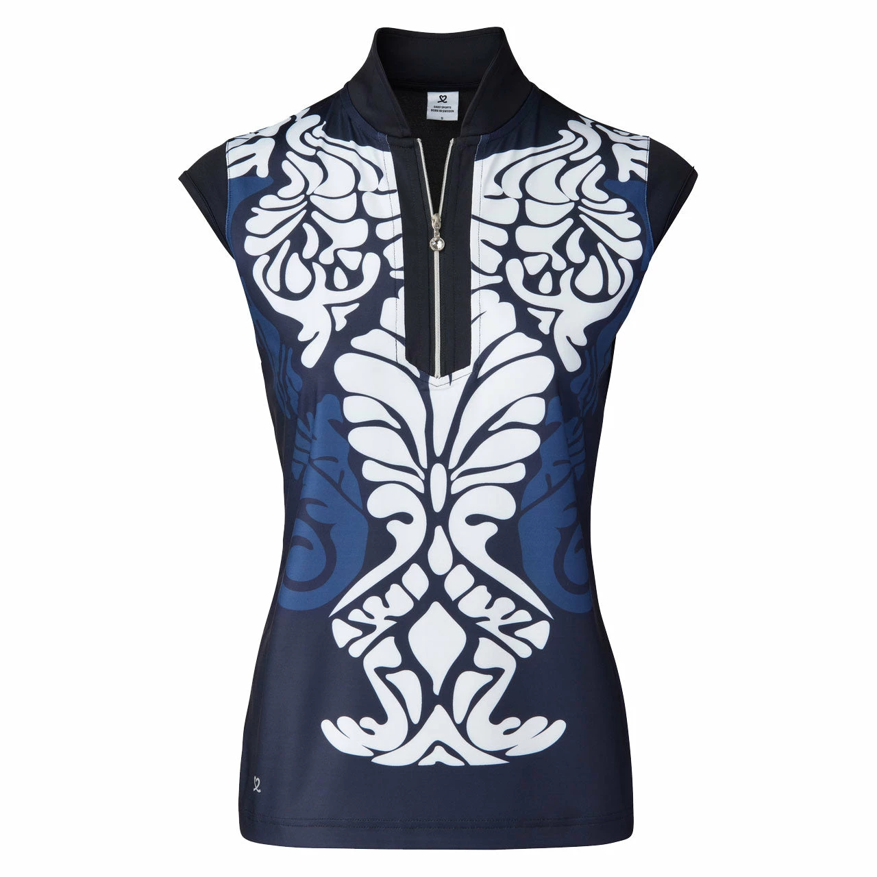 Daily Sports Malgo Navy Womens Cap Sleeve Golf Polo - Image 2