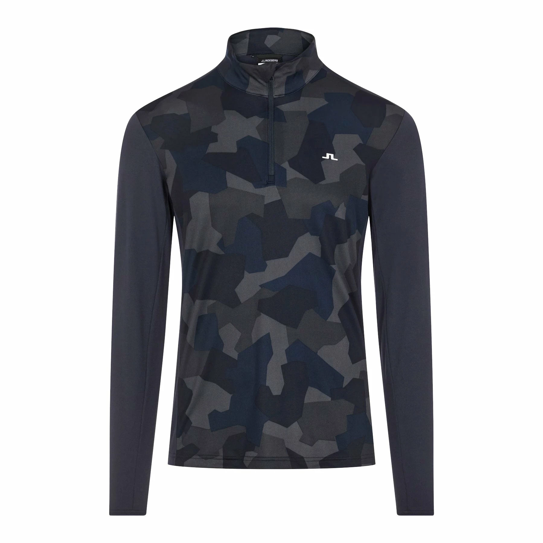 J.Lindeberg J. Lindeberg Brandon Mid Layer JL Navy Camo Mens Golf 1/4 Zip