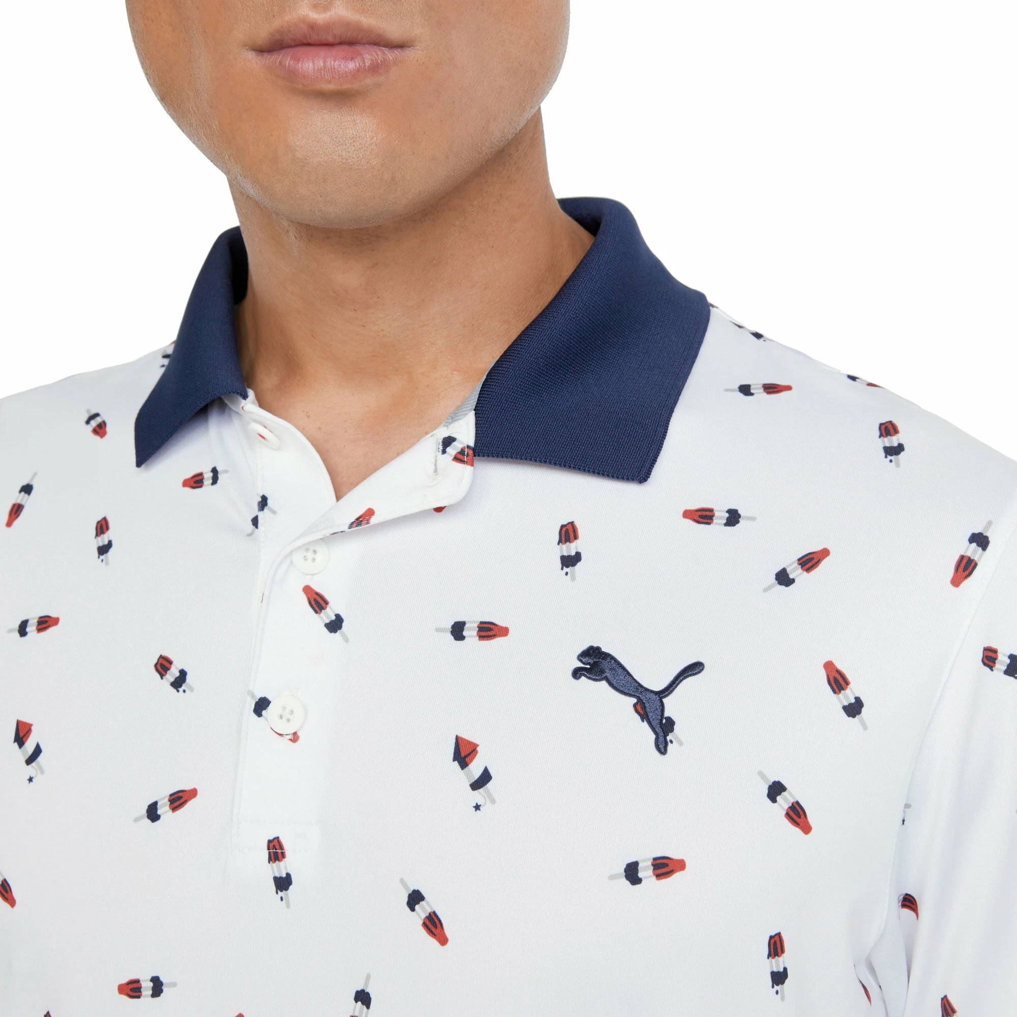 PUMA Golf Puma CLOUDSPUN Popsi-Cool Mens Golf Polo - Image 2