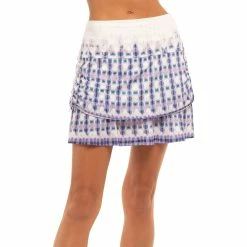 Lucky In Love Batik Ruche Multi 15.75in Womens Golf Skort
