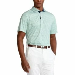Polo Ralph Lauren Polo Golf Ralph Lauren Printed Pima Jersey Outback Green Mens Golf Polo