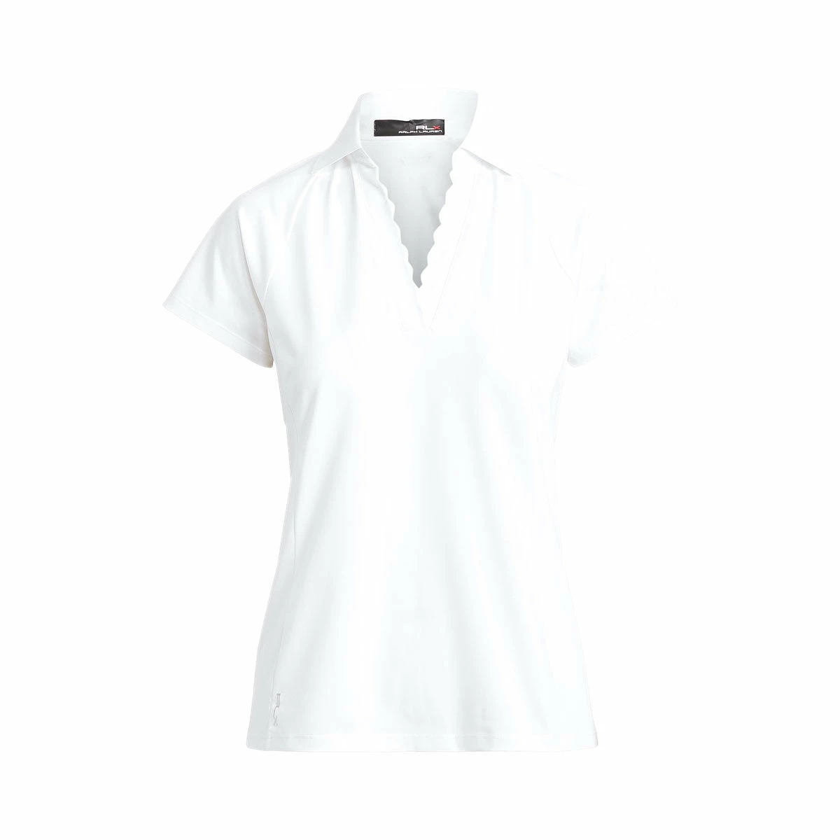 Polo Ralph Lauren RLX Ralph Lauren Scallop Placket White Womens Golf Polo