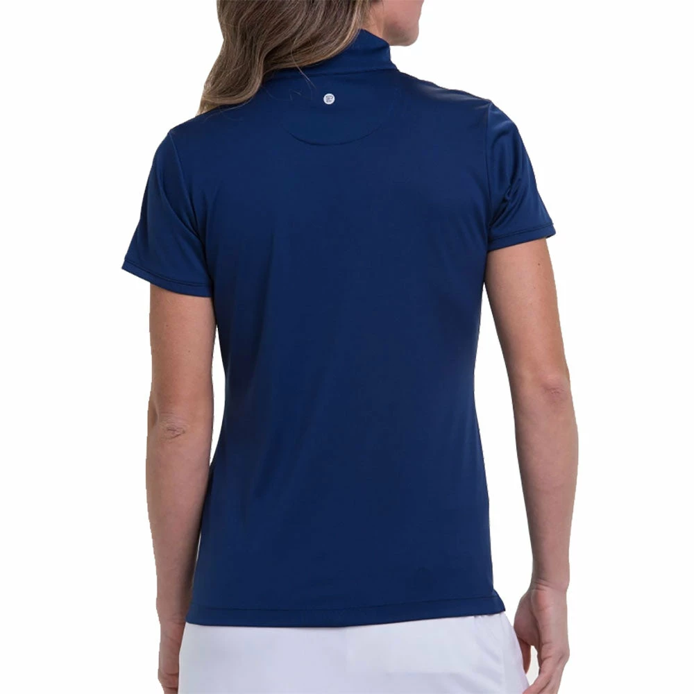 EP NY EP New York Convertible Zip Mock Inky Womens Short Sleeve Golf Polo - Image 2