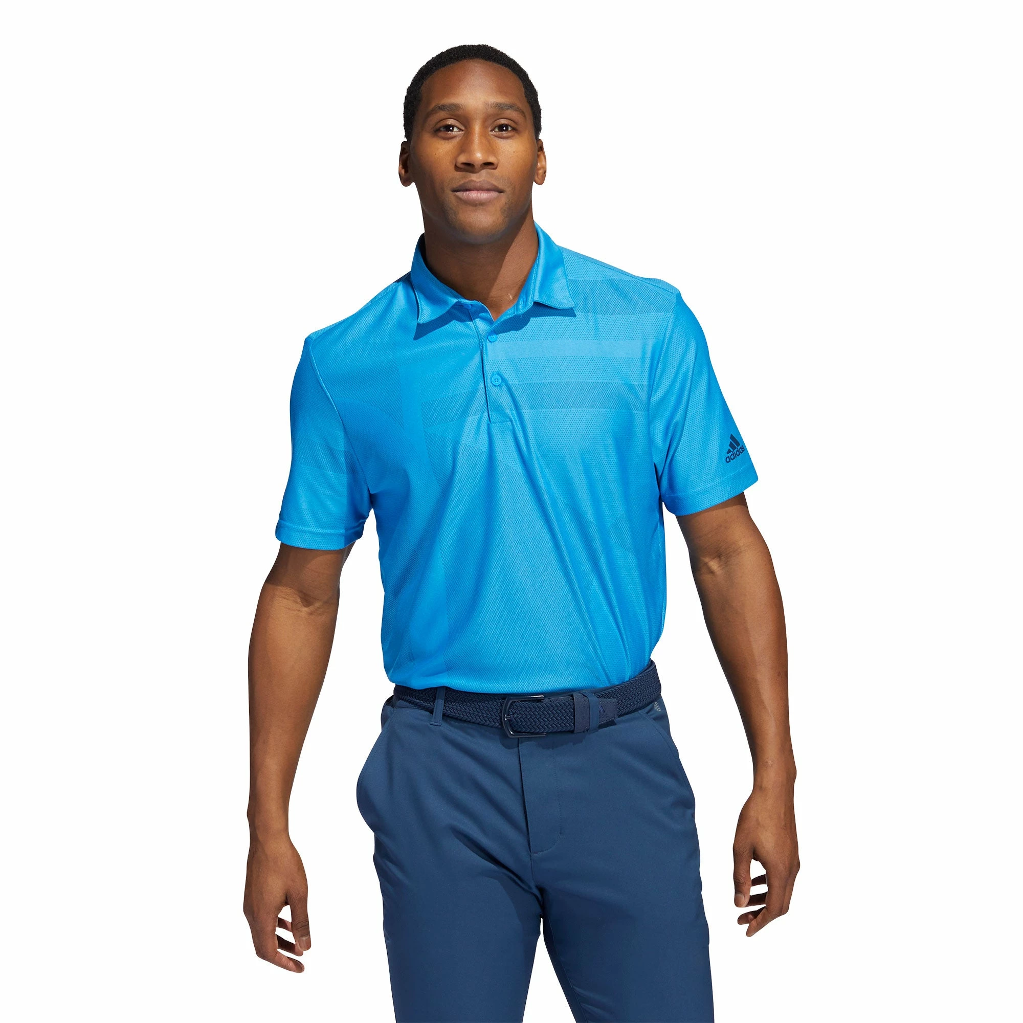 Adidas Golf Adidas Jacquard Primegreen Mens Golf Polo - Image 3
