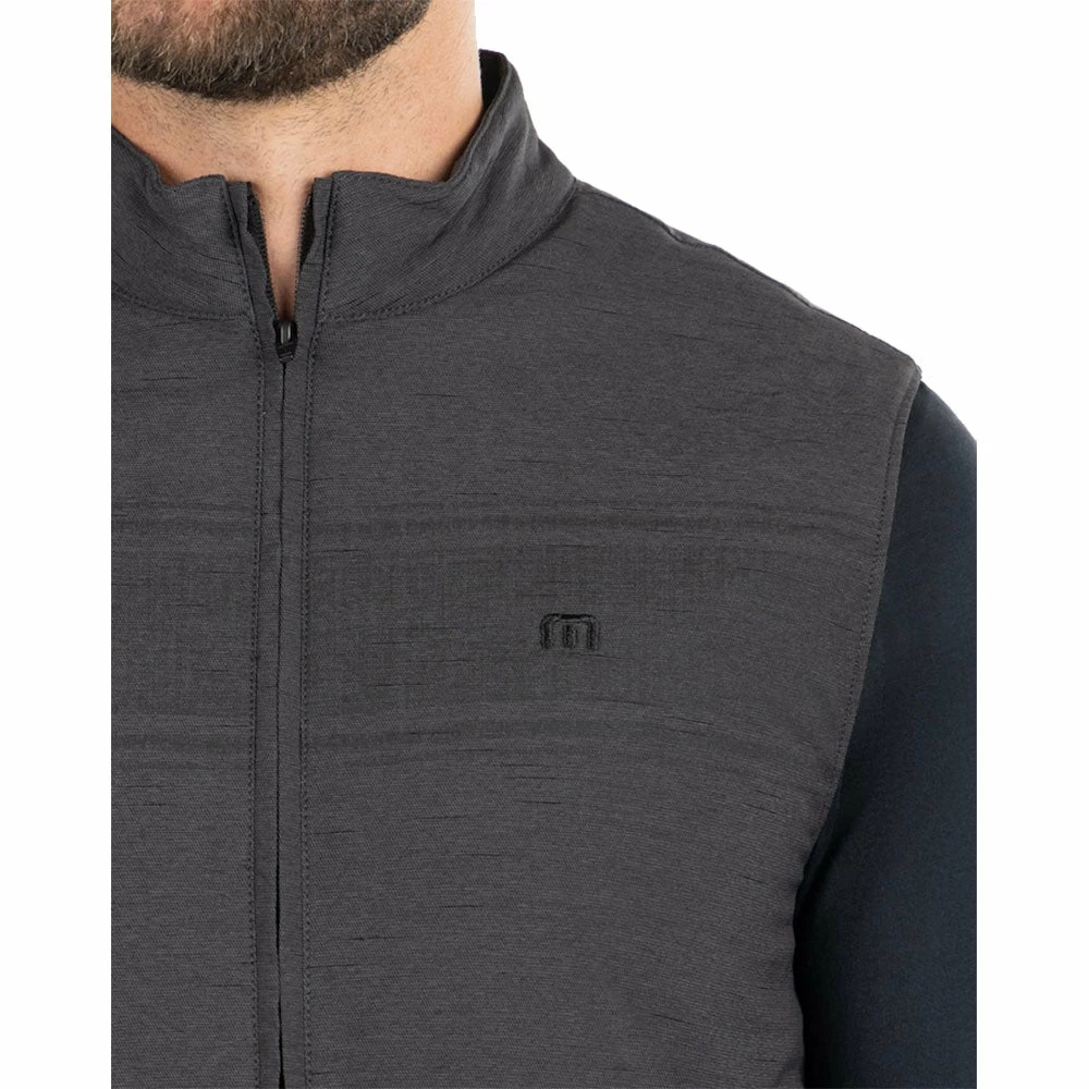 TravisMathew Apex Flex Heather Black Mens Golf Vest - Image 3