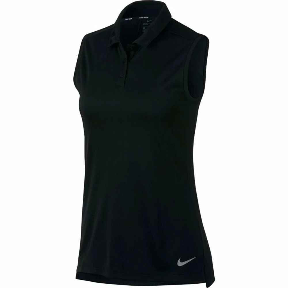 Nike Golf Nike Dri Fit Solid Womens Sleeveless Golf Polo
